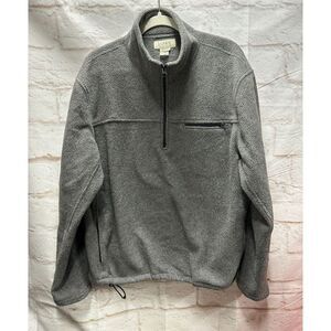 J. Crew Men's Gray 1/4 Zip Fleece Pull Over Size‎ XL